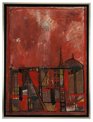 Rajmund Ziemski (1930 Radom - 2005 Warszawa), Widok miasta, 1957 r.