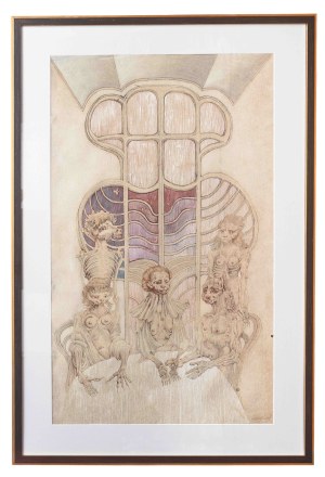 Jan Lebenstein (1930 Brześć Litewski - 1999 Kraków), Madame et son personnel, 1976 r.