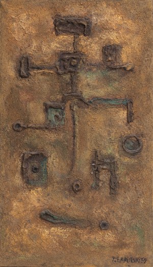 Tadeusz Łapiński (ur. 1928 Rawa Mazowiecka - 2016), Figura osiowa, 1959 r.