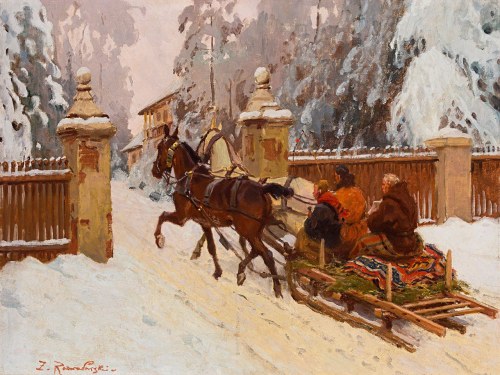 Zygmunt Rozwadowski (1870 Lwów - 1950 Zakopane), Wjazd do dworu