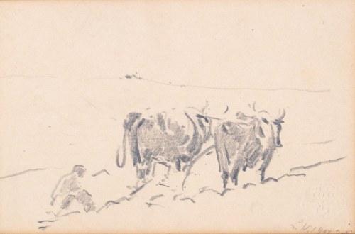 Leon Wyczółkowski (1852 Huta Miastkowska k. Kielc - 1936 Warszawa), Orka