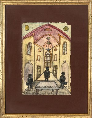 Nikifor Krynicki (1895 Krynica Zdrój - 1968 Folusz), We wnętrzu świątyni, l. 20. XX w.