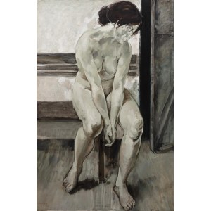 Maciej Lachur (1927 Zagórze - 2008 Otwock), Akt siedzącej, lata 1986-88