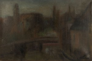 Jerzy Skrebec (1926 Łódź-1995 Gdańsk), Widok miasta