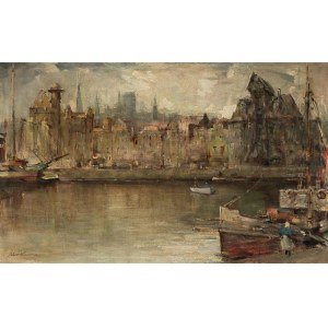 Marian Mokwa (1889 Malary - 1987 Sopot), Gdańsk. Nad Motławą