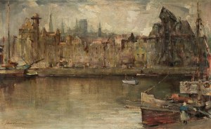 Marian Mokwa (1889 Malary - 1987 Sopot), Gdańsk. Nad Motławą