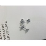 18-karat gold earrings with natural diamonds totaling 0.18 carats