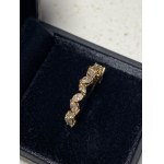 Exkluzivní prsten ze žlutého zlata s 11 přírodními diamanty (0,95 ct)