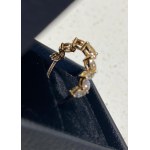 Exkluzivní prsten ze žlutého zlata s 11 přírodními diamanty (0,95 ct)