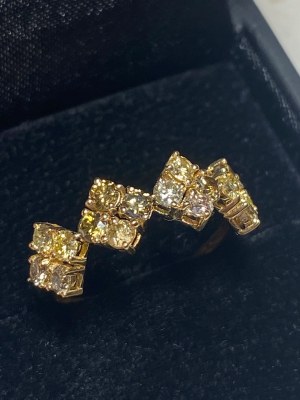 Złoty Pierścionek z Diamentami naturalnymi 1,07 ct