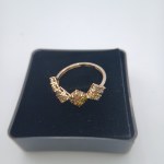 Gold Ring (14k) with Natural Diamonds, 1.07 ct