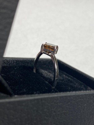 Pierścionek z naturalnym diamentem 1,09 ct FANCY BROWN - Certyfikat IGI