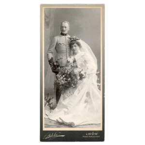 Lwów, portret ślubny, fot. Adela. Gabinetowe (307)