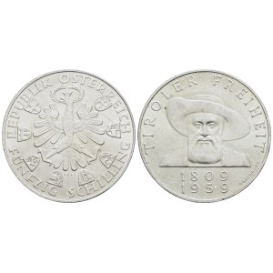 AUSTRIA. 50 scellini 1959 150 anni dalla liberazione del Tirolo. Ag; 20gr; KM 2888. qFDC