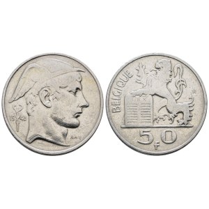 BELGIO. Baldovino (1948-1993). 50 franchi 1948. KM 137; Ag; 12,5gr. BB