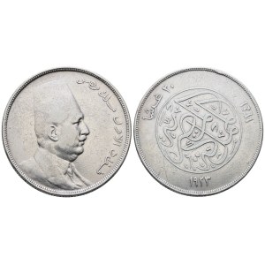 ÉGYPTE. Fuad Ier (1922-1936). 20 piastres, 1923. KM 338 ; argent ; 28 g qBB