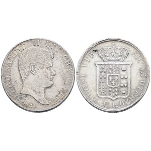 NAPOLI. REGNO DELLE DUE SICILIE. Ferdinando II di Borbone (1830-1859). Piastra da 120 grana 1834. Ag (27,32 g; 37,57 mm). Gig. 58. BB