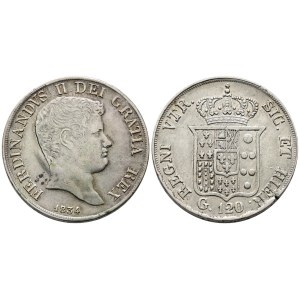 NAPOLI. REGNO DELLE DUE SICILIE. Ferdinando II di Borbone (1830-1859). Piastra da 120 grana 1834. Ag (27,32 g; 37,57 mm). Gig. 58. BB+