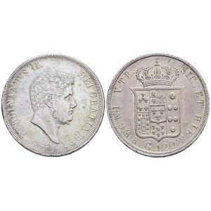 NAPOLI. REGNO DELLE DUE SICILIE. Ferdinando II di Borbone (1830-1859). Piastra da 120 grana 1844. Ag; 27,52gr. BB/SPL
