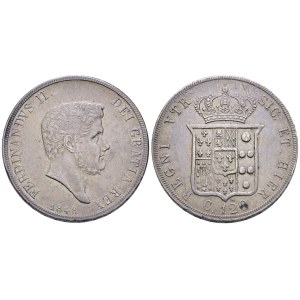 NAPOLI. REGNO DELLE DUE SICILIE. Ferdinando II di Borbone (1830-1859). Piastra da 120 grana 1848. Ag; 27,5gr; SPL, bella patina