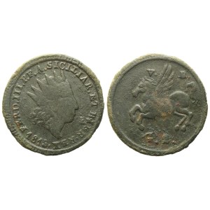 PALERMO. REGNO DI SICILIA. Ferdinando III di Borbone (1759-1816). 2 grani 1815. Cu (6,62 g; 22,6 mm).Gig. 109.. qBB