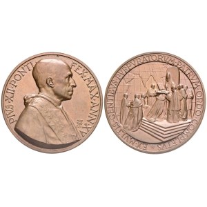 VATICANO. Pio XII (Eugenio Pacelli, 1939-1958). Medaglia a. XV, 1953. Per il Concistorio del 1953. Opus: A. Mistruzzi. Ae (33,26 g; 44 mm). Bartolotti E953. qFDC