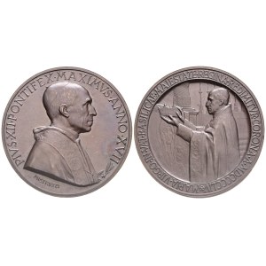 VATICANO. Pio XII (Eugenio Pacelli, 1939-1958). Medaglia a. XVII, 1955. Per la chiusura dell'Anno Mariano. Opus: A. Mistruzzi. Ae (37,13 g; 44 mm). Bartolotti E955. qFDC