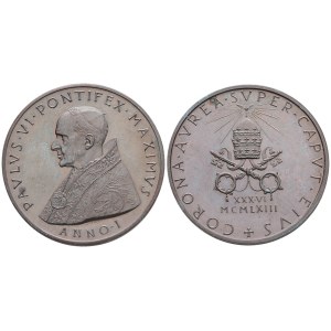VATICANO. Paolo VI (1963-1978). Medaglia 1963 Elezione al pontificato. Ae. 44mm; FDC