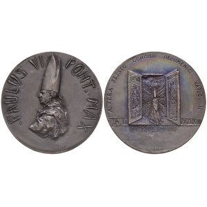 VATICANO. Paolo VI (Giovanni Battista Montini, 1963-1978). Medaglia straordinaria, 1963. Per l'apertura della seconda sessione del Concilio Ecumenico Vaticano II. Opus: L. Scorzelli. Ae (39,87 g; 44 mm). Macri-Marinelli 49. qFDC