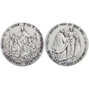 VATICANO. Paolo VI (1963-1978). Medaglia Viaggio in India 1964. Opus: Manfrini, Senesi. Ag. 44,5mm; 42gr. FDC