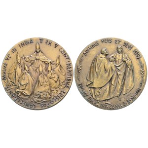 VATICANO. Paolo VI (1963-1978). Medaglia 1964 Viaggio in India. Ae. 44mm; FDC