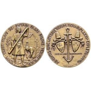 VATICANO. Paolo VI (1963-1978). Medaglia 1966 Per i 75 anni dalla Enciclica Rerum Novarum. Ae. 44mm; FDC