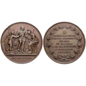 REGNO D'ITALIA. Vittorio Emanuele II (1861-1878), Medaglia 1874; Æ (g 178,22; mm 75,8). Opus: Moscetti. SPL, colpetti al bordo