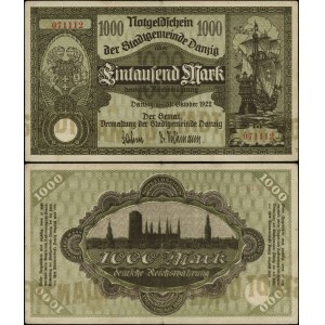 Gdańsk, 1.000 marek, 31.10.1922