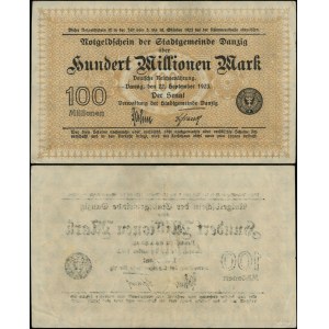 Poland, 100,000,000 marks, September 22, 1923