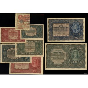 Poland, set of 8 banknotes, 1919–1924