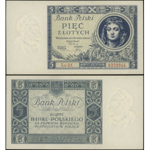 Poland, 5 zlotych, Jan. 2, 1930, BX