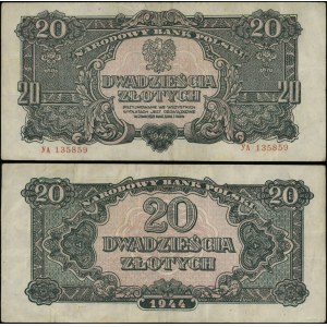 Polonia, 20 zloty, 1944, OBBLIGATORIE, YA