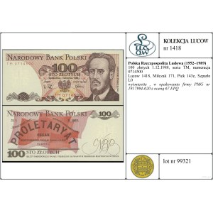 100 zlotys, 1er décembre 1988, TM