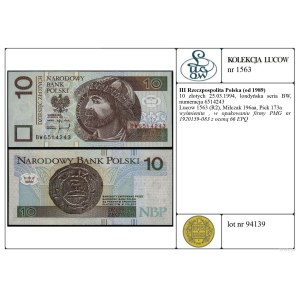 10 Złoty, 25.03.1994, BW