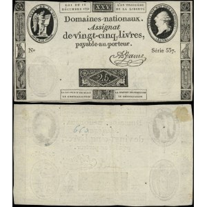 Frankreich, Assignat über 25 Livres, 16.12.1791