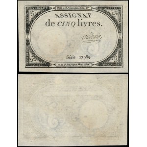 Francja, asygnata na 5 liwrów, (1793)