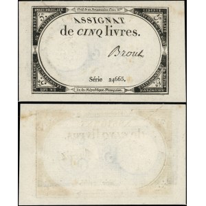 France, 5-livre assignat (1793)