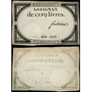 France, 5-livre assignat (1793)