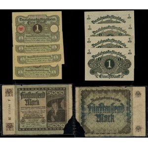 Germany, set of 5 banknotes, 1920–1922