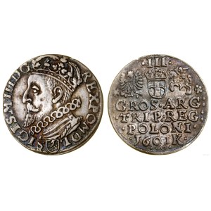 Polska, trojak, 1601, Kraków