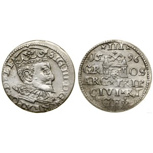 Pologne, trojak, 1596, Riga