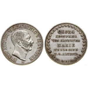 Germany, wedding thaler, 1843 S, Hanover