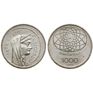 Włochy, 1.000 lirów, 1970, Rzym