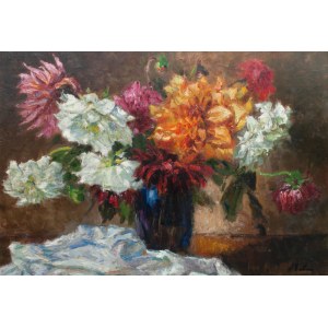 Erno Erb, Dahlias in a Vase
